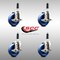 Service Caster 4 Inch 316SS Solid Poly Swivel 7/8 Inch Expanding Stem Caster Set Brake SCC SCC-SS316EX20S414-SPUS-TLB-78-4 - alternate 1